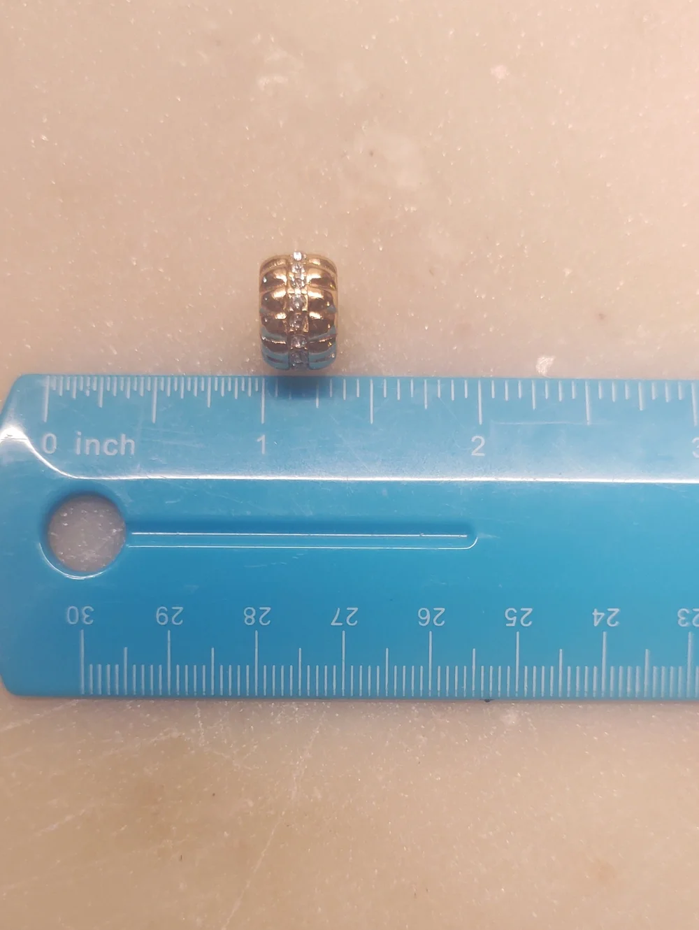 Brighton Gold Glamour Stopper Bead With Row Of Swarovski Crystals